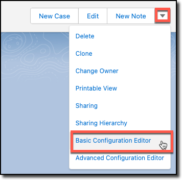 Basic Configuration Editor link
